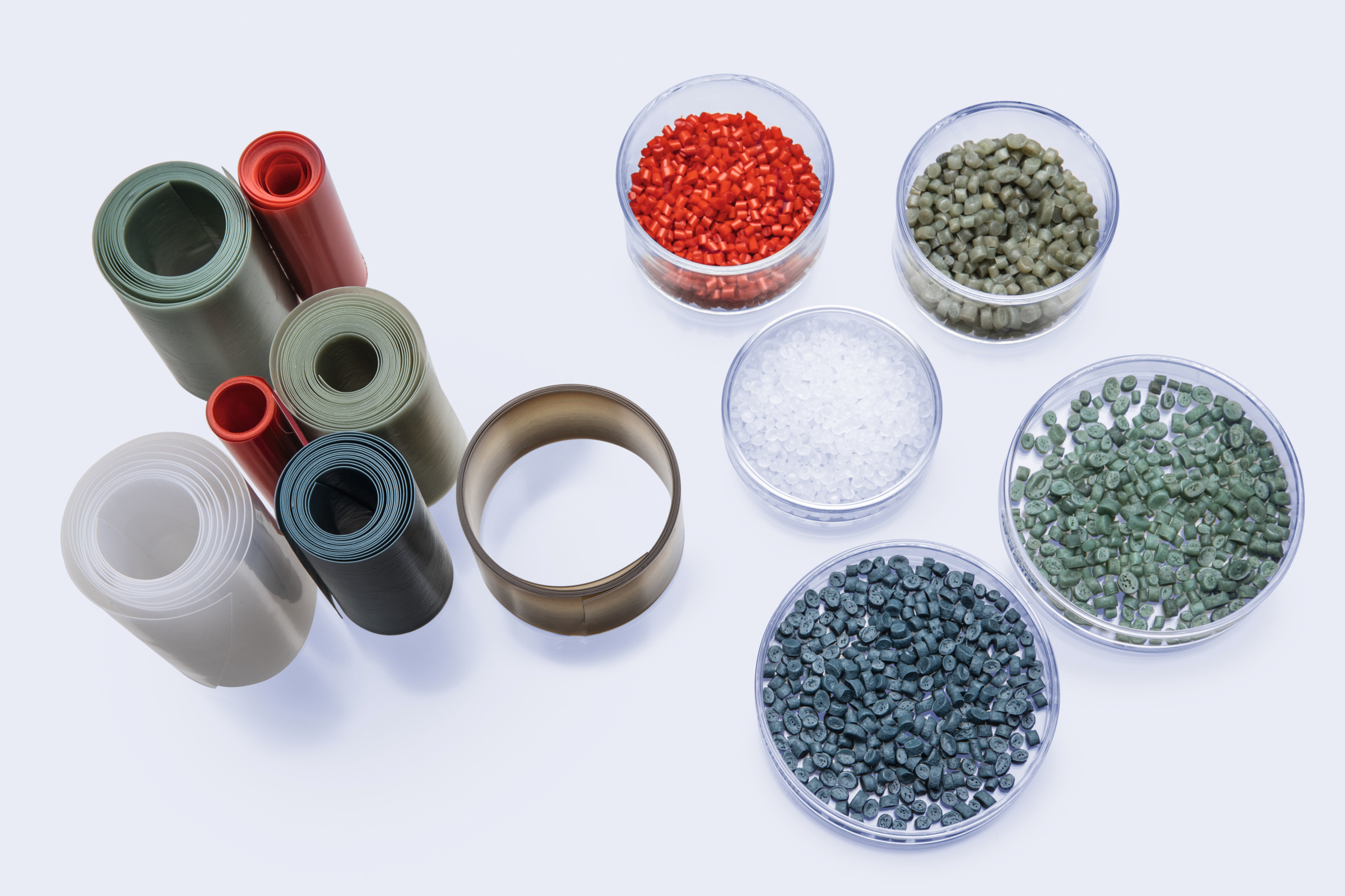 Polymer samples in pellet form and as film. 